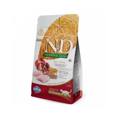 Farmina n&d ag cat neutered chicken&pom. 10kg Cene