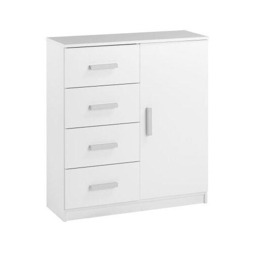  Komoda Tapdrup 4 fioke 1 vrata bela ( 3659497 ) Cene