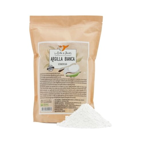 Le Erbe di Janas bijela glina (kaolin) - 250 g Slike