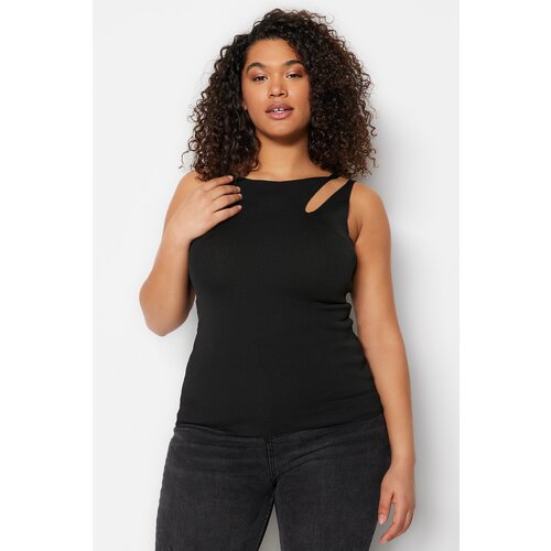Trendyol Curve Plus Size Blouse - Black - Fitted Slike