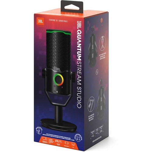 JBL Quantum Stream Studio mikrofon, črn Cene