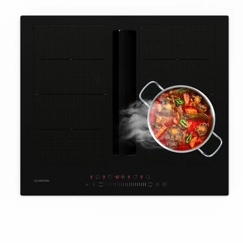 Klarstein Chef-Fusion Down Air sustav, indukcijsko kuhalo + DownAir napa, 72 cm, 600 m³/h EEC A+