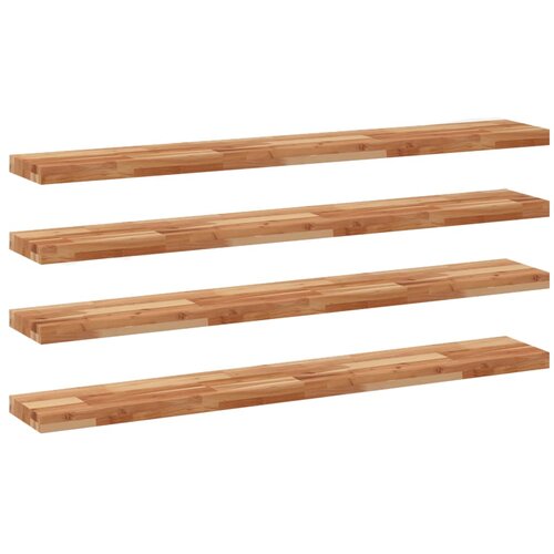  Plutajuće police 4 kom 140x20x4 cm Masivno drvo akacije s uljnim premazom Slike