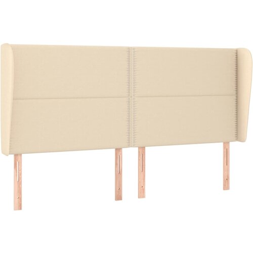 Maison Chic vzglavna omarica - nočna omarica - posteljna omarica z u&amp;scaron;esi krem 183x23x118/128 cm blago, (21712778) Slike