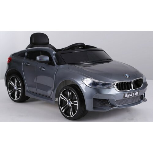  BMW GT 6 Licencirani Dečiji auto na akumulator sa kožnim sedištima i mekim gumama - Sivi Cene