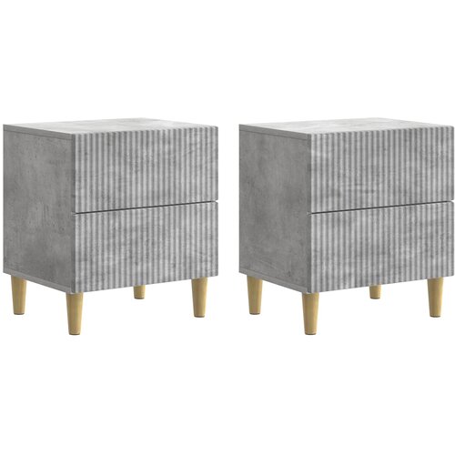  Noćni ormar s ladicama 2 pcs Betonska siva 43 x 34,5 x 48 cm Cene