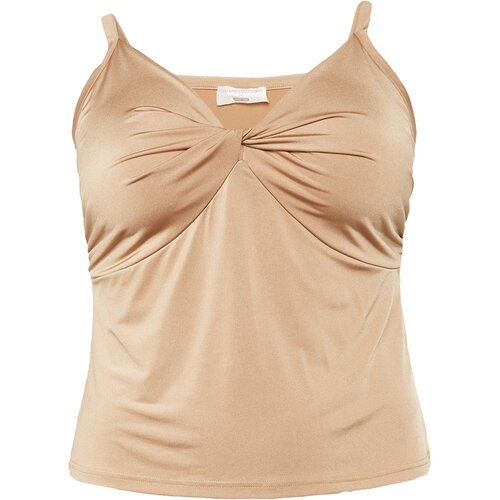 Guido Maria Kretschmer Curvy Collection Top &amp;#039;Rosie&amp;#039; temno bež Slike