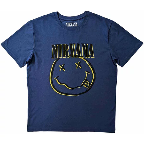Nirvana Majica Inverse Smiley Blue XL