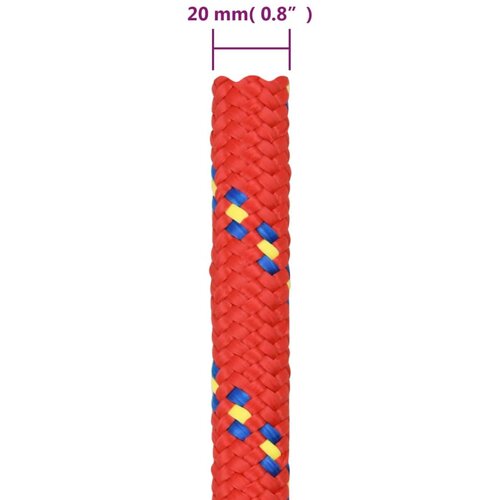  Brodski konop crveni 20 mm 50 m od polipropilena Slike