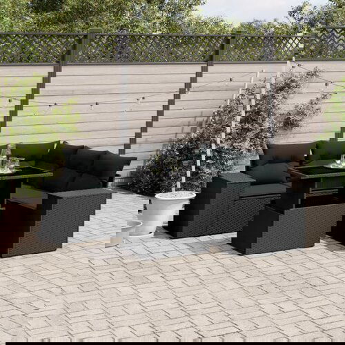 vidaXL 6-dijelni set vrtnih sofa s jastucima crni od poliratana Cijene