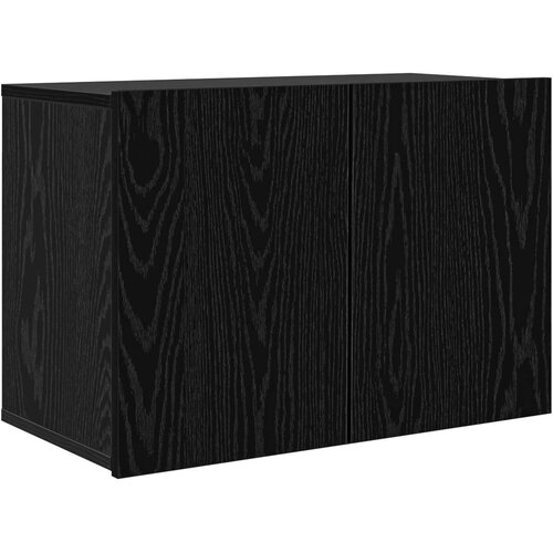  TV zidna jedinica 5 kom. Crni hrast Konstruirano drvo Crna 100 x 30 x 41 cm Slike