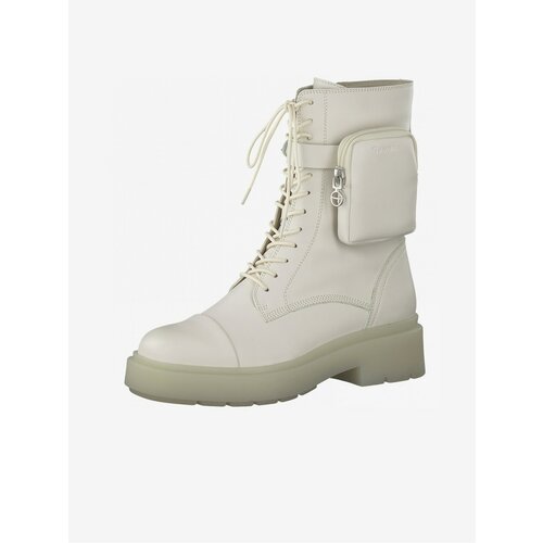 Tamaris Cream Ankle Boots - Women | ePonuda.com
