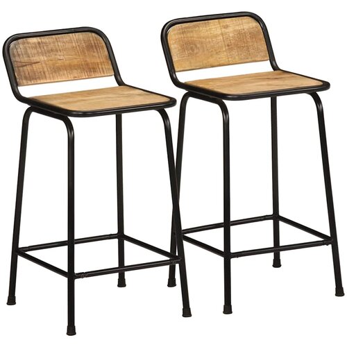  Barske stolice 2 kom 46x35,5x80 cm puno drvo grubo mango Cene