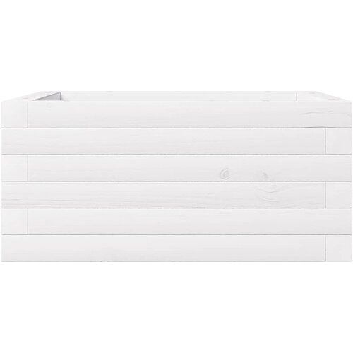  Vrtna sadilica bijela 50 x 50 x 23 cm od masivne borovine Slike