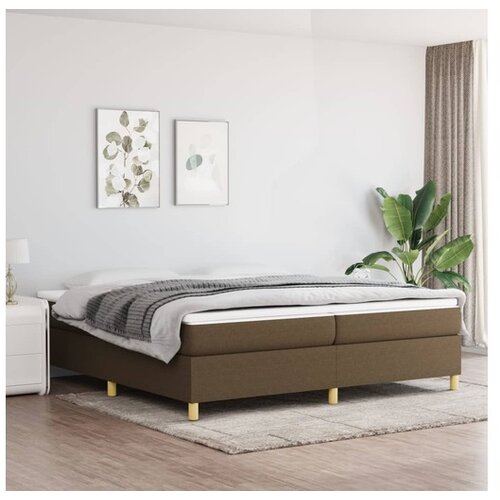  Za krevet s oprugama tamnosmeđi 200x200 cm od tkanine Cijene