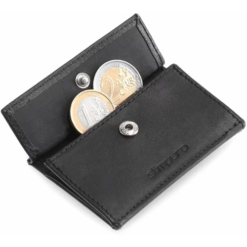 slimpuro Džep za novčiće s RFID zaštitnom karticom za ZNAP Slim novčanike 8 i 12, gumb za prebacivanje
