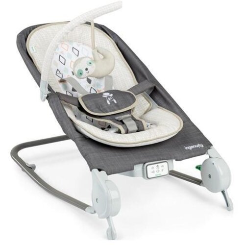 Kids II Ingenuity Happy Belly Parker 2u1 njihalica/ležaljka za bebe 0-6m sa masažerom Slike
