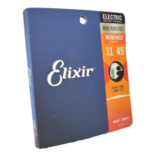 Elixir Žice za električnu gitaru 12102 Medium, .011-.049, Nanoweb Slike