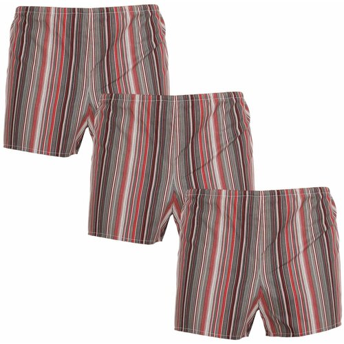 Foltýn 3PACK Classic men's boxer shorts red stripes oversize Slike