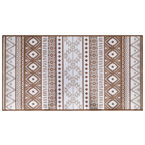 Maison Chic Zunanja Preproga, Rug rjava in bela 80x150 cm dvostranski dizajn, (22122541) Cene