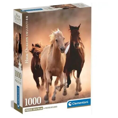 Clementoni 1.000-delna HQC sestavljanka s plakatom Galopirajoči konji &ndash; Cene