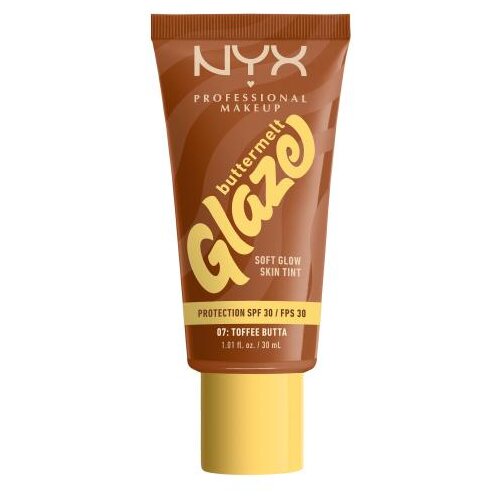 NYX Professional Makeup Buttermelt Glaze Soft Glow Skin Tint SPF30 puder za vse tipe kože 30 ml odtenek 07 Toffee Butta Cene