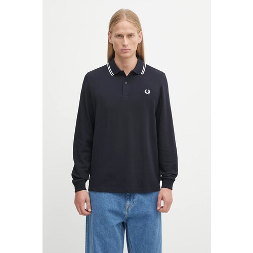 Fred Perry Polo majice dolgi rokavi LS TWIN TIPPED SHIRT Modra Slike