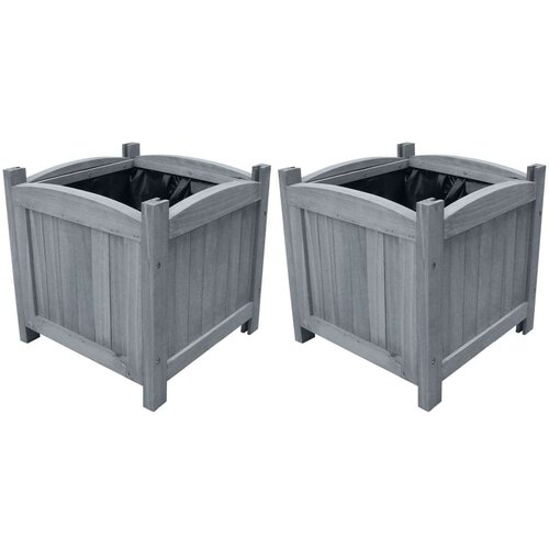 vidaXL Povišene vrtne gredice 2 kom 30 x 30 x 30 cm masivna jelovina Cijene