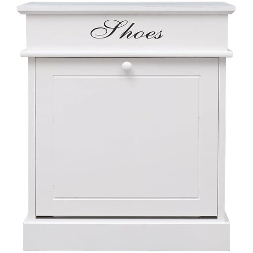 Maison Chic Omarica za obutev - Kopa za čevlje bela 50x28x58 cm les pavlovnije, (21777537) Slike