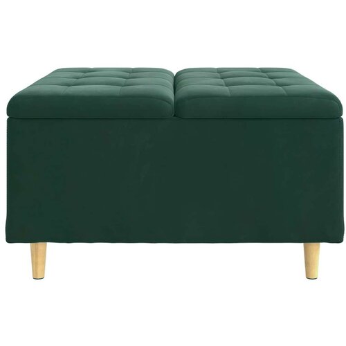  Stolica s dugmadi s jastukom Tamnozelena 80 x 80 x 45 cm Bar&amp;scaron;un Slike