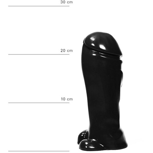 All Black Dildo 22 cm s široko glavo Cene