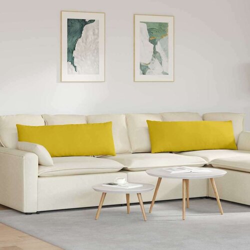VidaXL jastučići za sofu 2 pcs žuta 120 x 40 cm kordura tekstil Slike