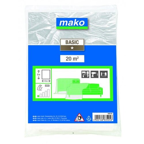 MAKO Pokrivna folija Basic (D x V: 20 x 4 m, HDPE plastika) Cijene