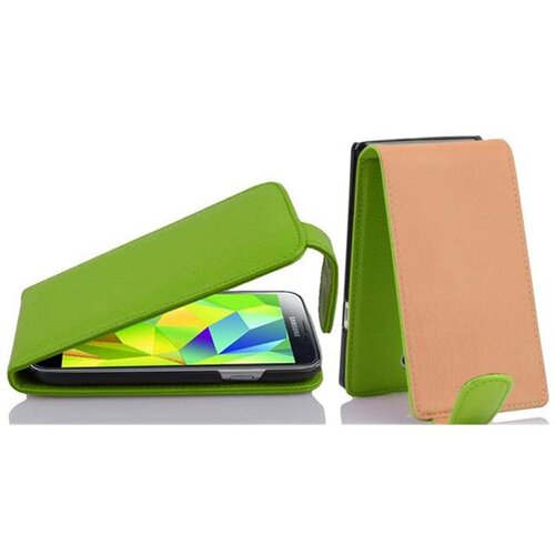 Cadorabo Samsung Galaxy S5 MINI/S5 MINI DUOS v jabolčno zelena - ovitek v obliki flipa iz teksturiranega umetnega usnja, (20562261) Cene