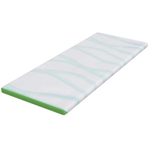  Nadmadrac Bijela i zelena 70 x 200 cm Jakard tkanina Slike