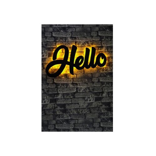 WALLXPERT zidna LED dekoracija Hello Yellow Cene