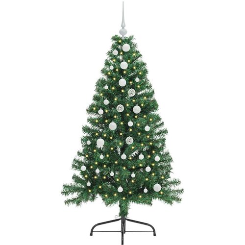  Umjetno predsvijetljeno božićno drvce Zelena 150 cm PVC Slike