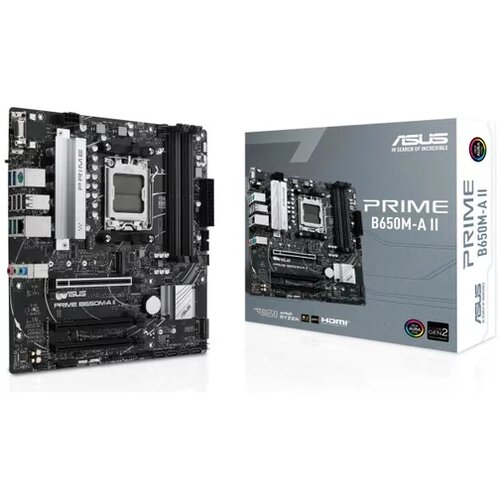 Asus matična ploča PRIME B650M-A II, AMD B650, AM5, 4xDDR5, VGA, HDMI, DP, RAID, microATXID: EK000557362 Slike