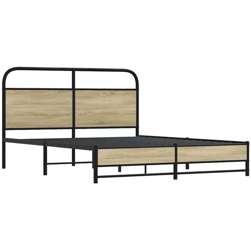 VidaXL Metalni okvir kreveta bez madraca boja hrasta sonome 160x200 cm Slike