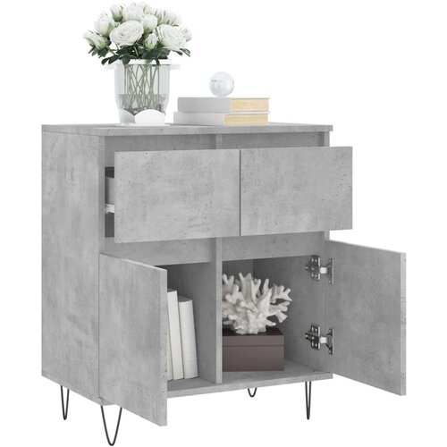  Komoda siva boja betona 60x35x70 cm od konstruiranog drva Slike