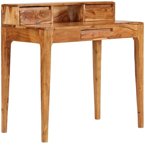  Pisaći stol s ladicama od masivnog drva 88 x 50 x 90 cm Slike