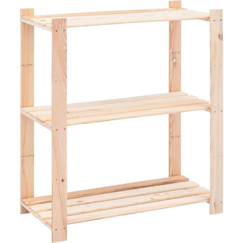 VidaXL Stalak za pohranu s 3 razine 80x38x90 cm od borovine 150 kg Slike