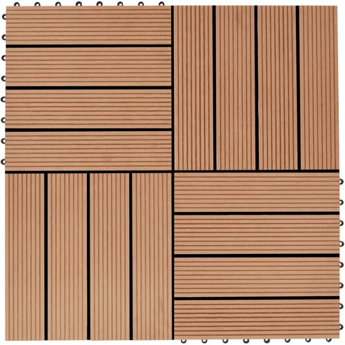vidaXL talne plošče 22 kosov 30x30 cm 2 m² wpc barva tikovine Cene