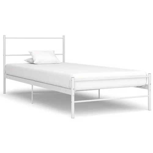 vidaXL okvir za krevet na razvlačenje bijeli metalni 90 x 200 cm