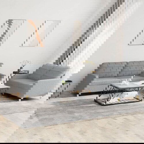 VidaXL 2-dijelni set sofa s jastucima svjetlosivi od tkanine Slike