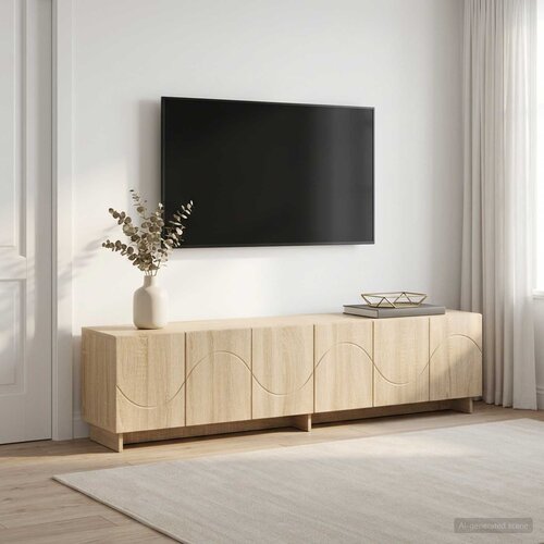  TV stalak 180 x 34,5 x 40 cm Hrast sonoma Konstruirano drvo Cijene