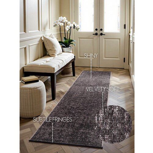 Elle Decoration Rjav tekač 80x250 cm Prisma &amp;ndash; Slike