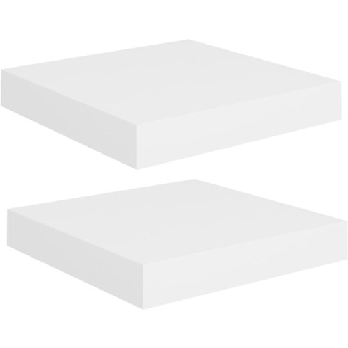 Maison Chic 2 kosi Stenske Police - Viseče police bele 23x23,5x3,8 cm MDF, (21794021) Slike