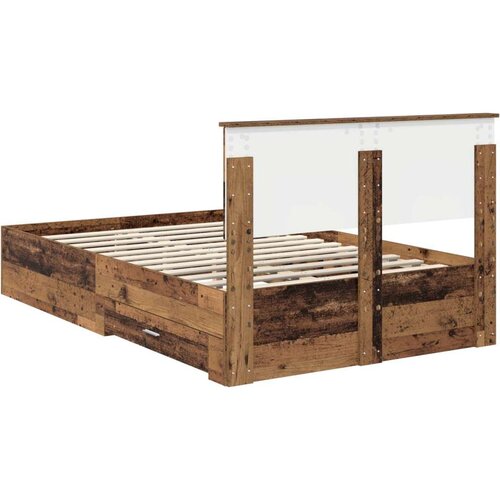  Okvir za krevet Staro drvo 120 x 190 cm Konstruirano drvo Slike