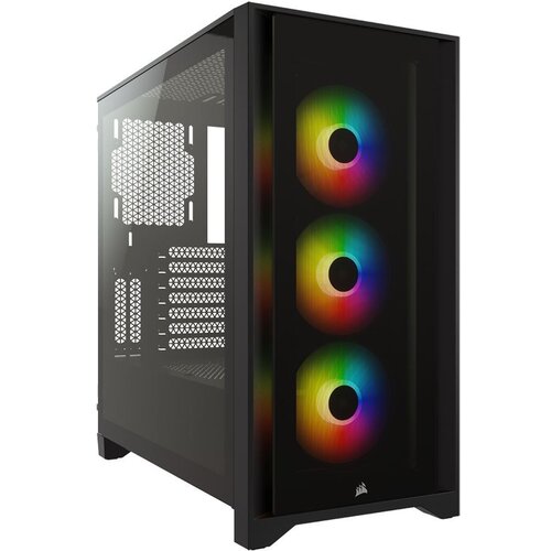 Corsair kućište iCUE 4000X Mid-Tower/ATX/kaljeno staklo/bez napajanja/RGB/crna Slike